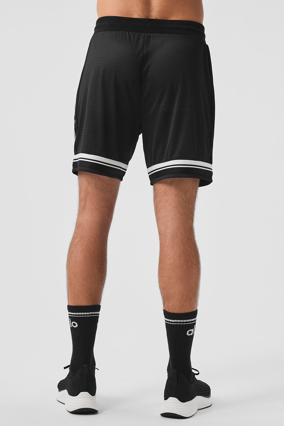 7" Key Mesh Basketball Shorts — Black