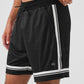 7" Key Mesh Basketball Shorts — Black