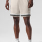 7" Key Mesh Basketball Shorts — Bone