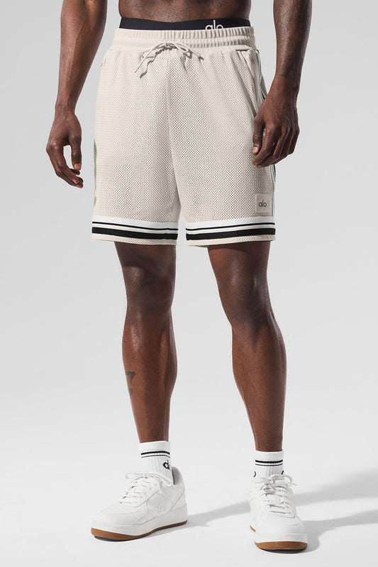 7" Key Mesh Basketball Shorts — Bone