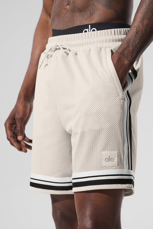 7" Key Mesh Basketball Shorts — Bone