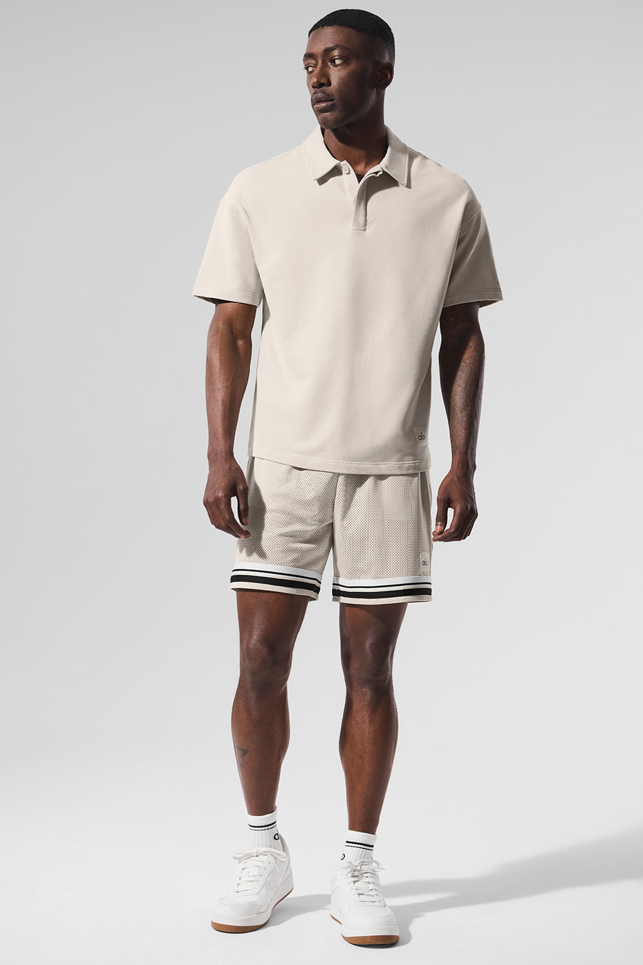 7" Key Mesh Basketball Shorts — Bone