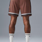 7" Key Mesh Basketball Shorts — Chestnut