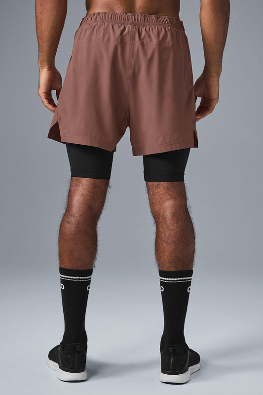 5" Revival 2 — In — 1 Shorts — Chestnut/Black
