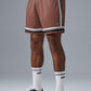 7" Key Mesh Basketball Shorts — Chestnut
