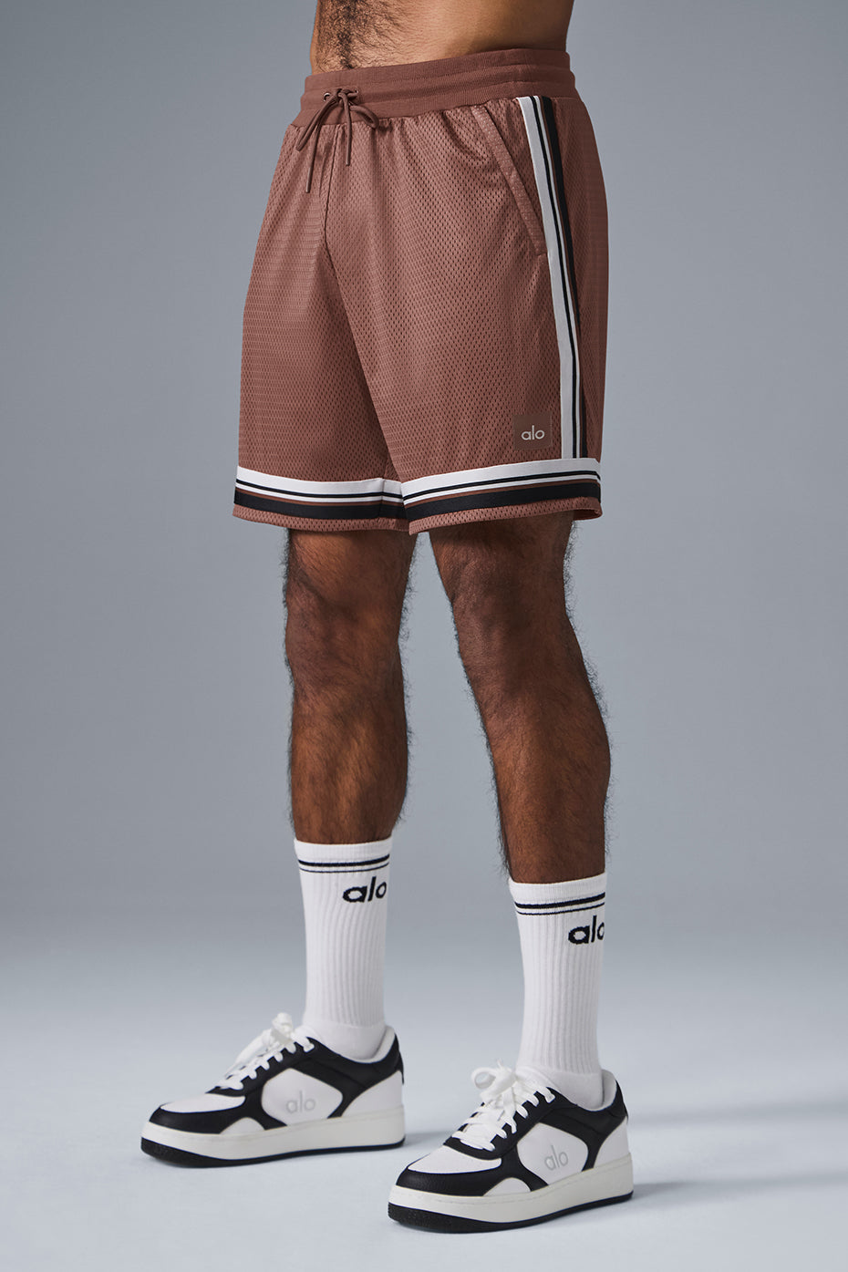 7" Key Mesh Basketball Shorts — Chestnut