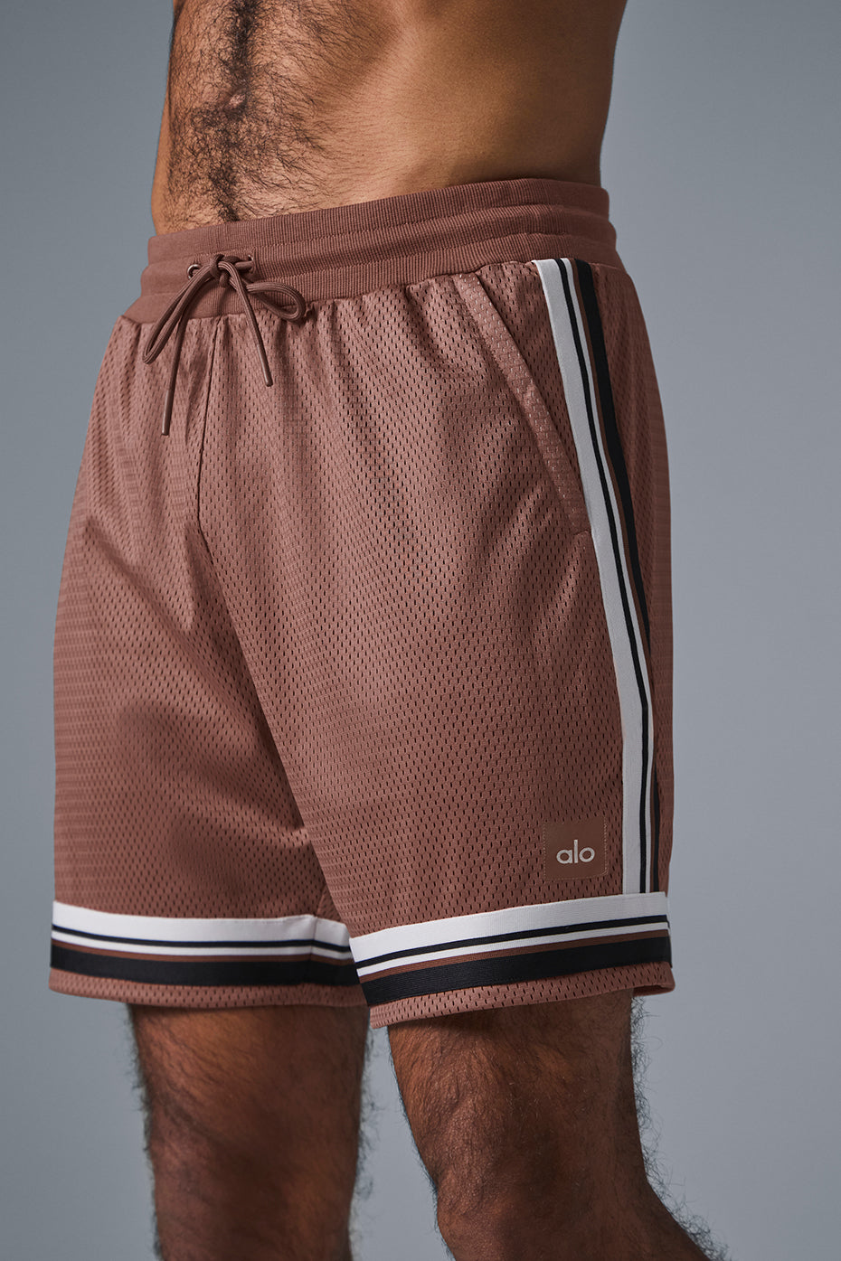 7" Key Mesh Basketball Shorts — Chestnut
