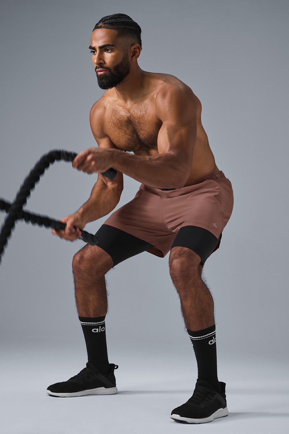 5" Revival 2 — In — 1 Shorts — Chestnut/Black