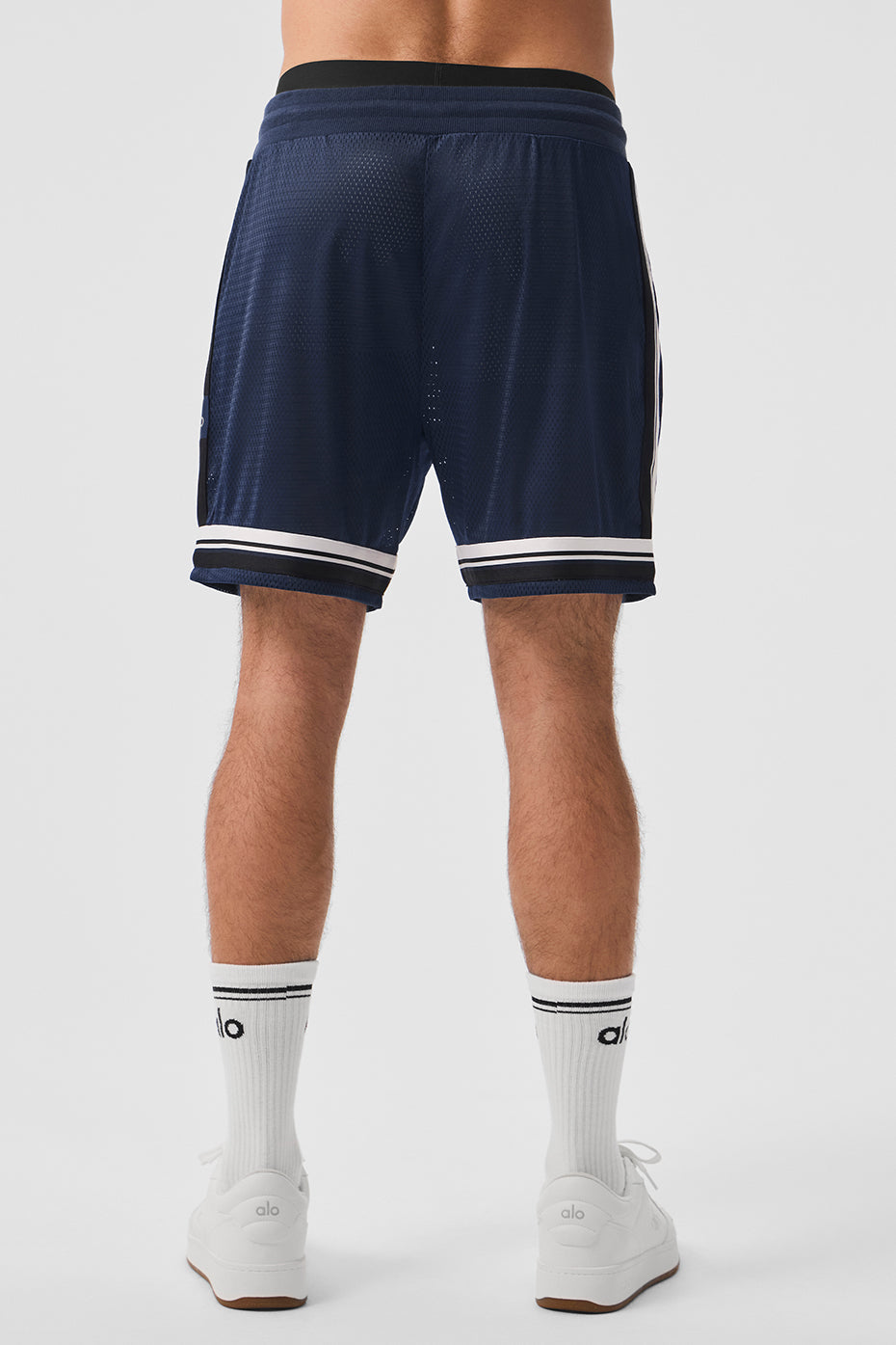 7" Key Mesh Basketball Shorts — Navy