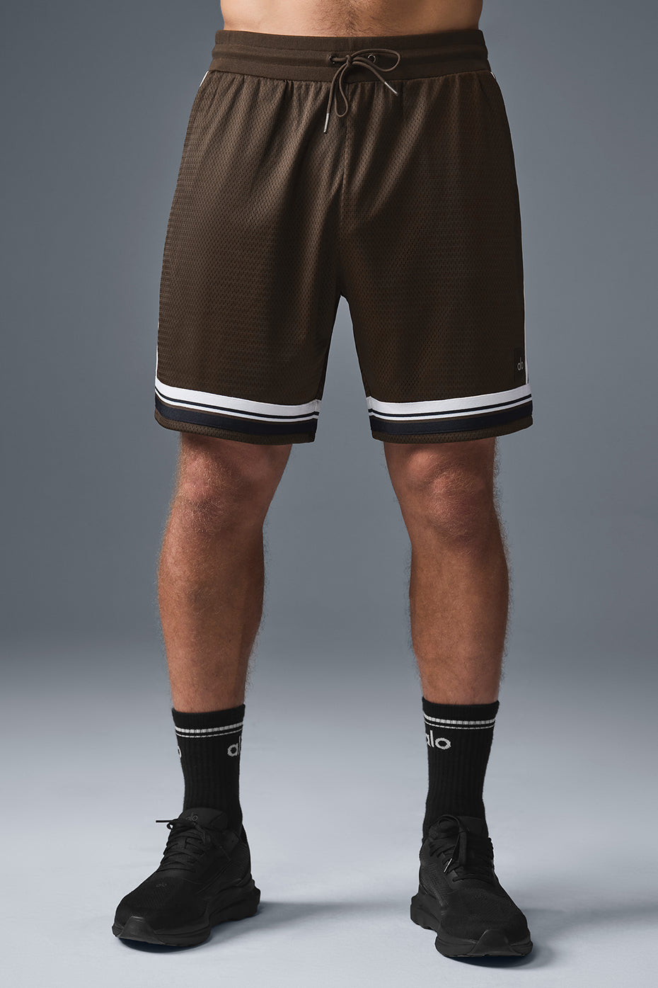 7" Key Mesh Basketball Shorts — Espresso