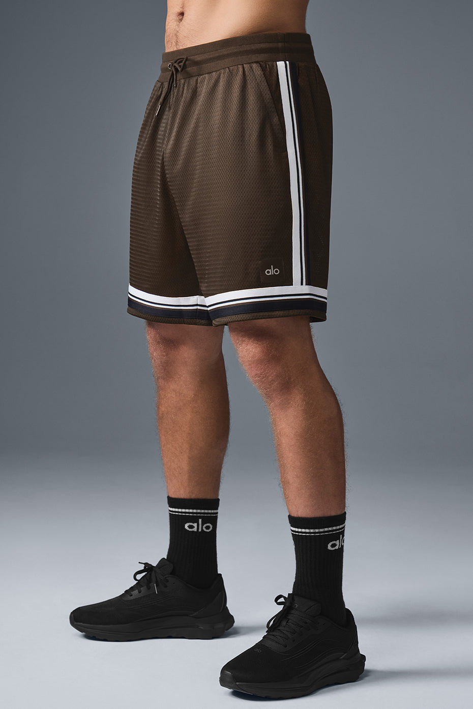 7" Key Mesh Basketball Shorts — Espresso