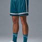 7" Key Mesh Basketball Shorts — Oceanic Teal