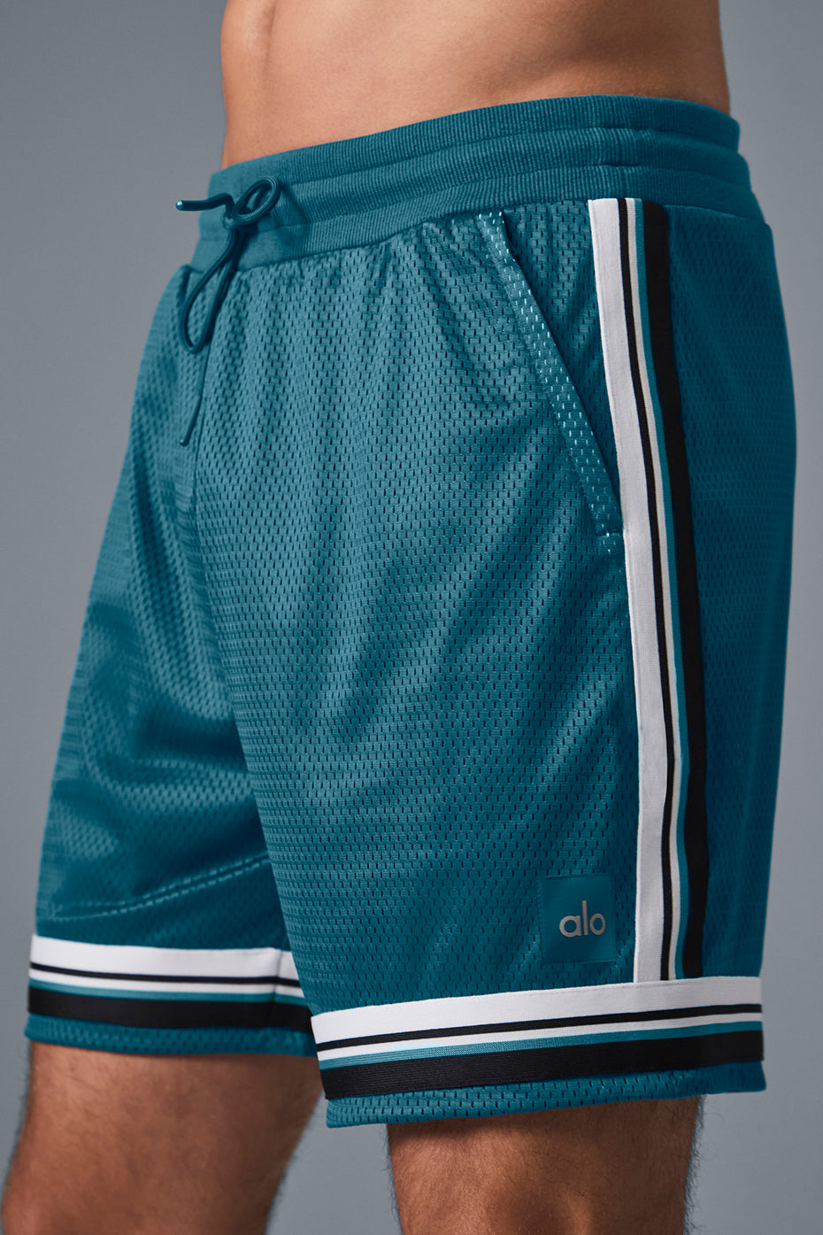 7" Key Mesh Basketball Shorts — Oceanic Teal