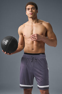 7" Key Mesh Basketball Shorts — Italian Plum