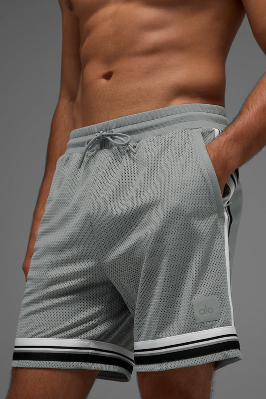 7" Key Mesh Basketball Shorts — Lunar Grey