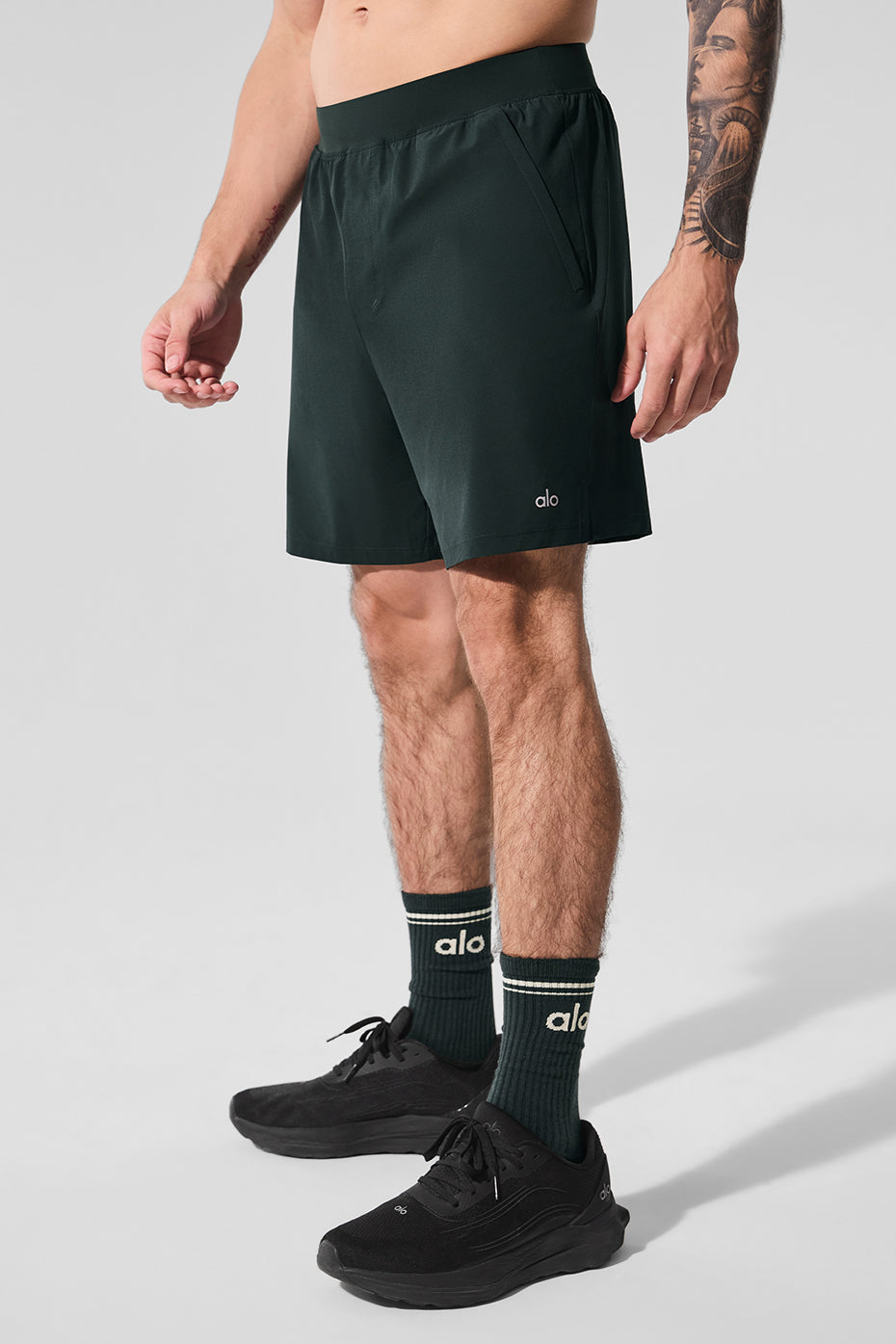 7" Repetition Shorts — Charcoal Green