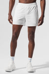 5" Traction Running Shorts — White