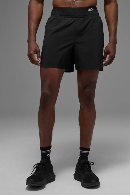 5" Traction Running Shorts — Black