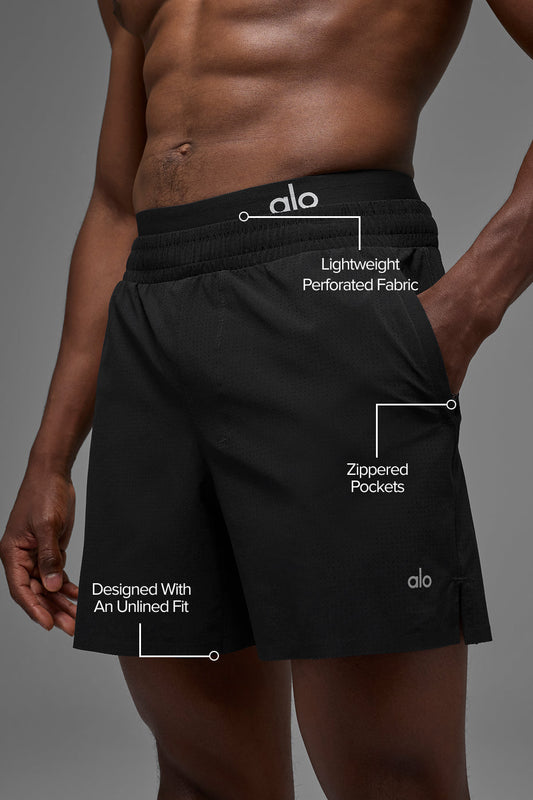 5" Traction Running Shorts — Black