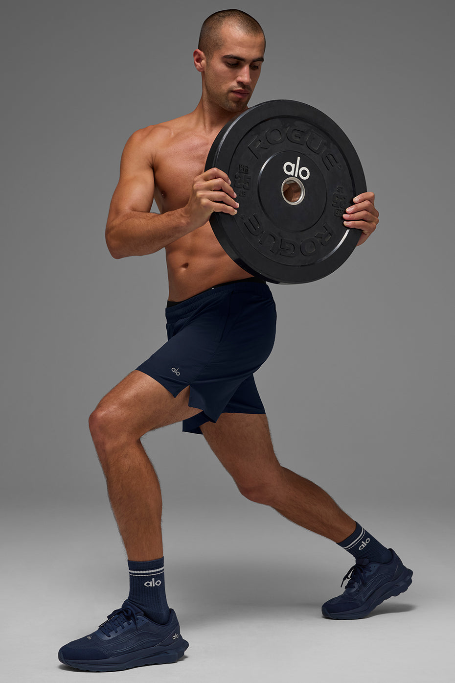 5" Traction Running Shorts — Navy
