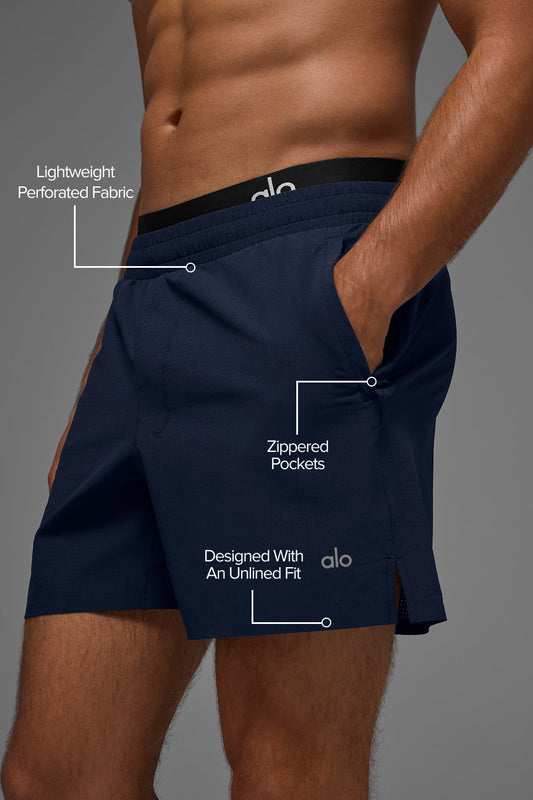 5" Traction Running Shorts — Navy