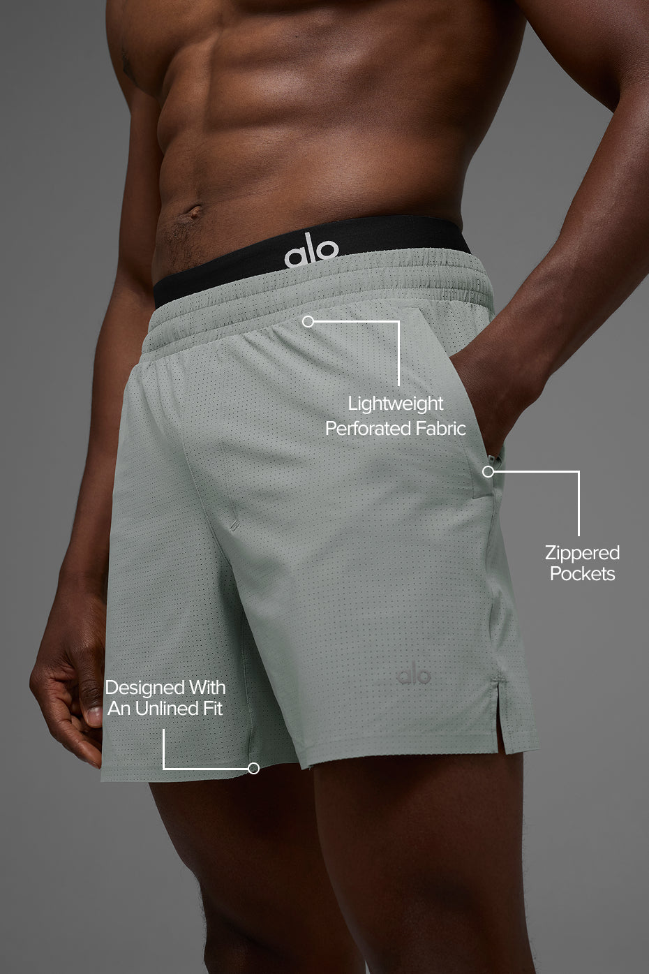5" Traction Running Shorts — Lunar Grey