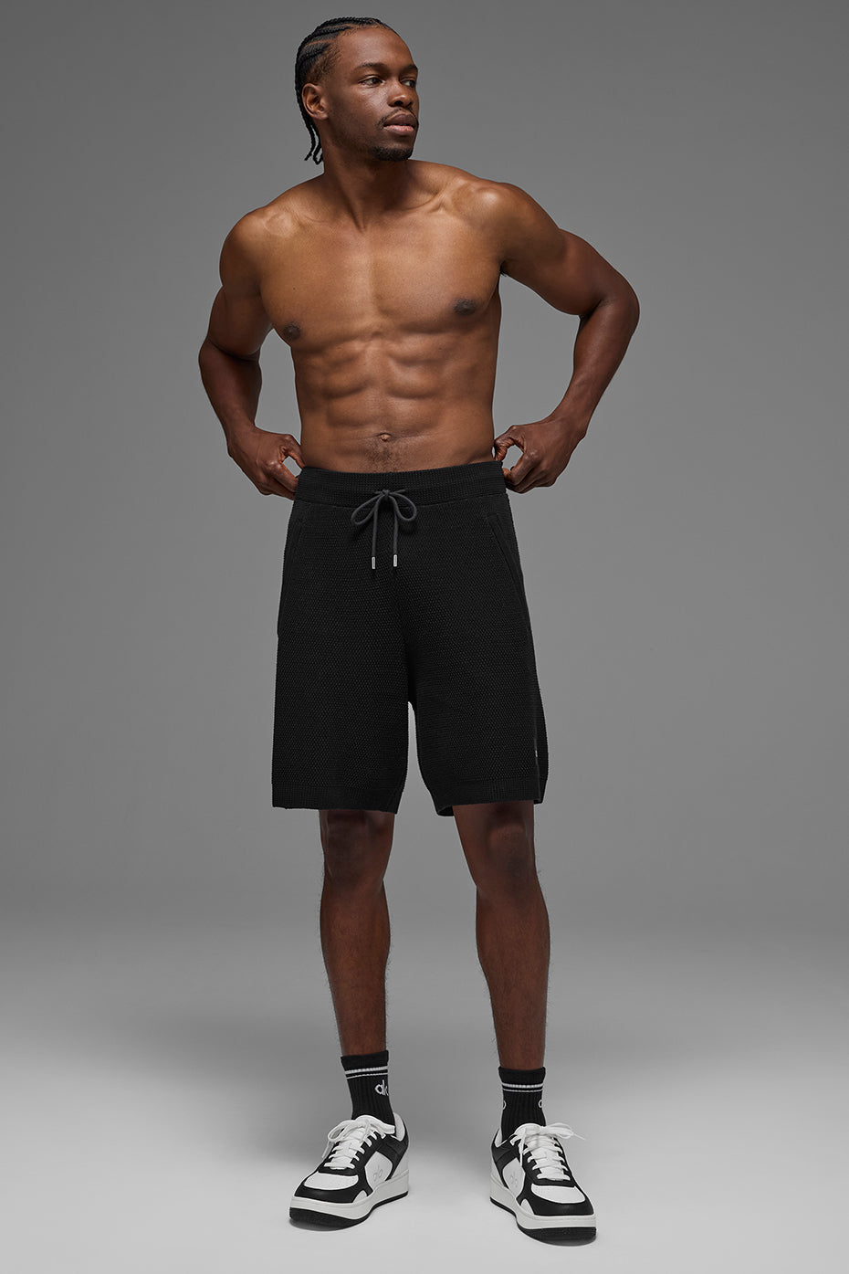 7" Sports Club Sweater Knit Shorts — Black