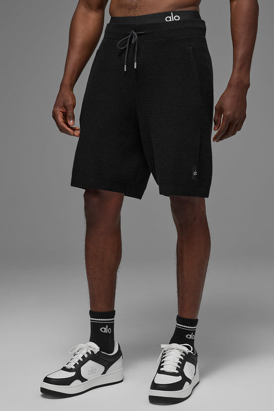 7" Sports Club Sweater Knit Shorts — Black