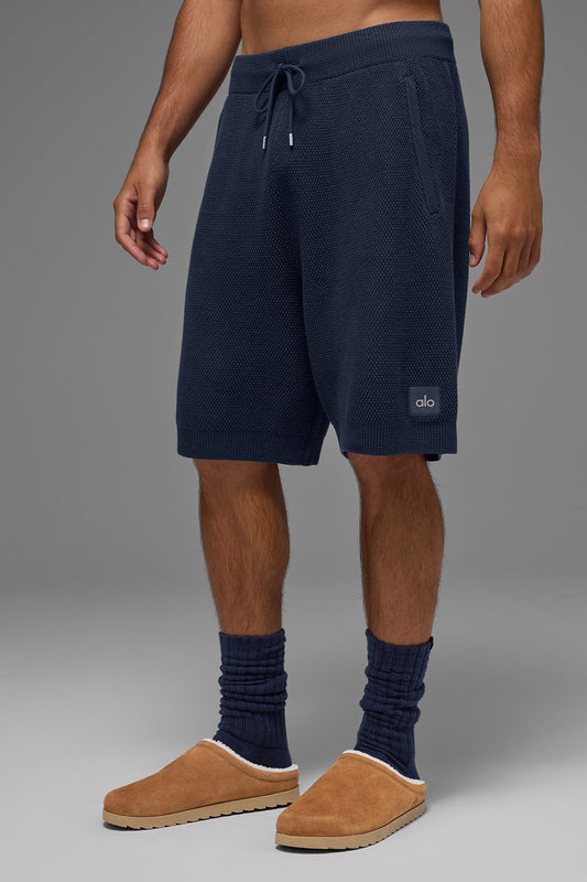 7" Sports Club Sweater Knit Shorts — Navy