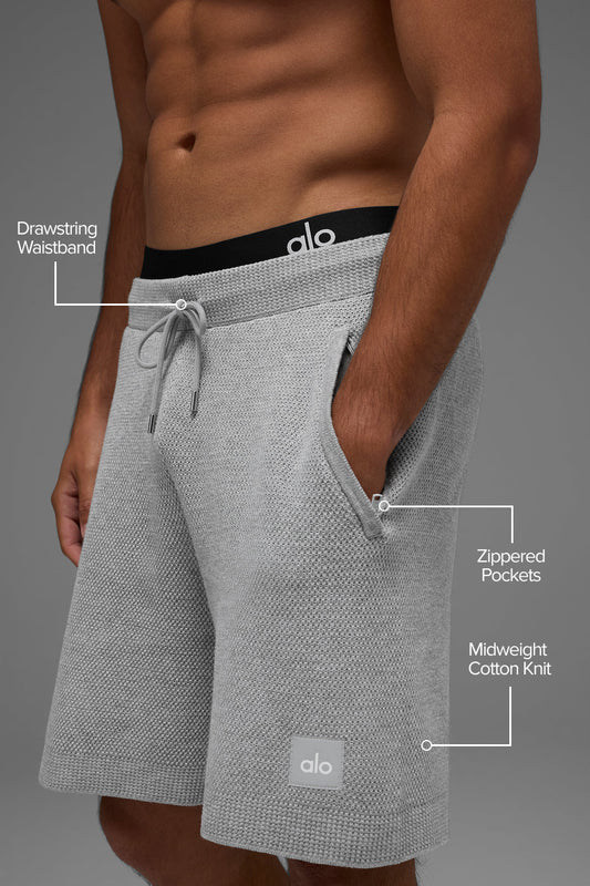 7" Sports Club Sweater Knit Shorts — Athletic Heather Grey