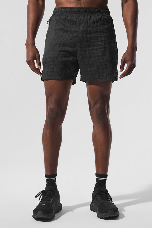5" Game Time Ripstop 2 — In — 1 Shorts — Black/Black