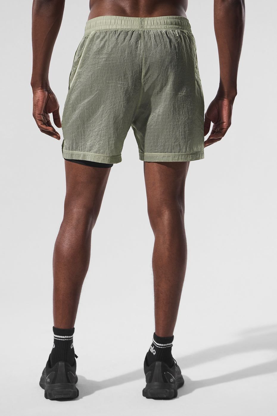 5" Game Time Ripstop 2 — In — 1 Shorts — Limestone/Black