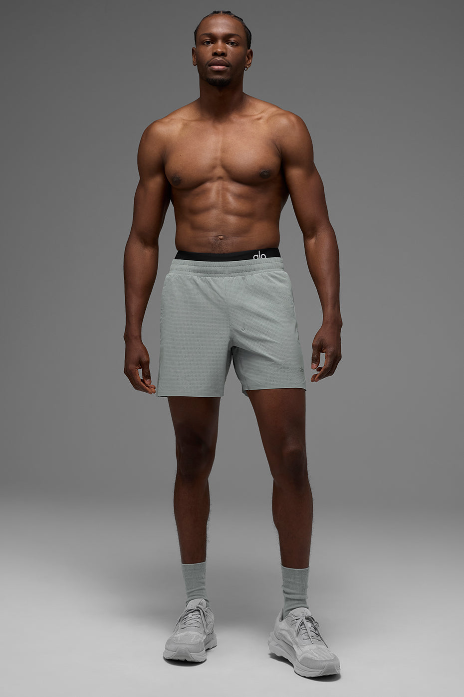 5" Traction Running Shorts — Lunar Grey