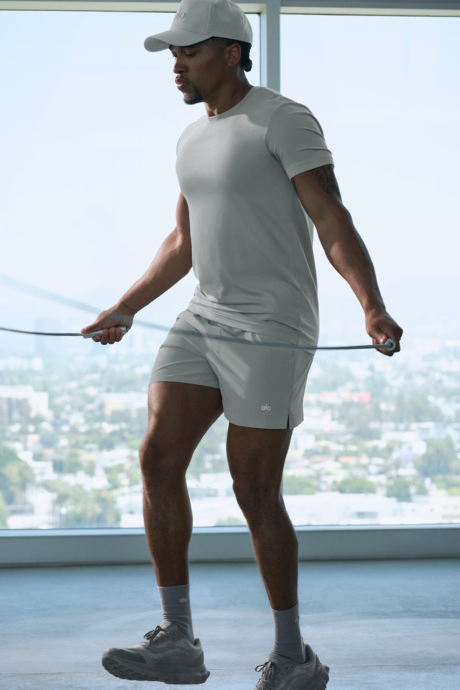 5" Traction Running Shorts — Lunar Grey