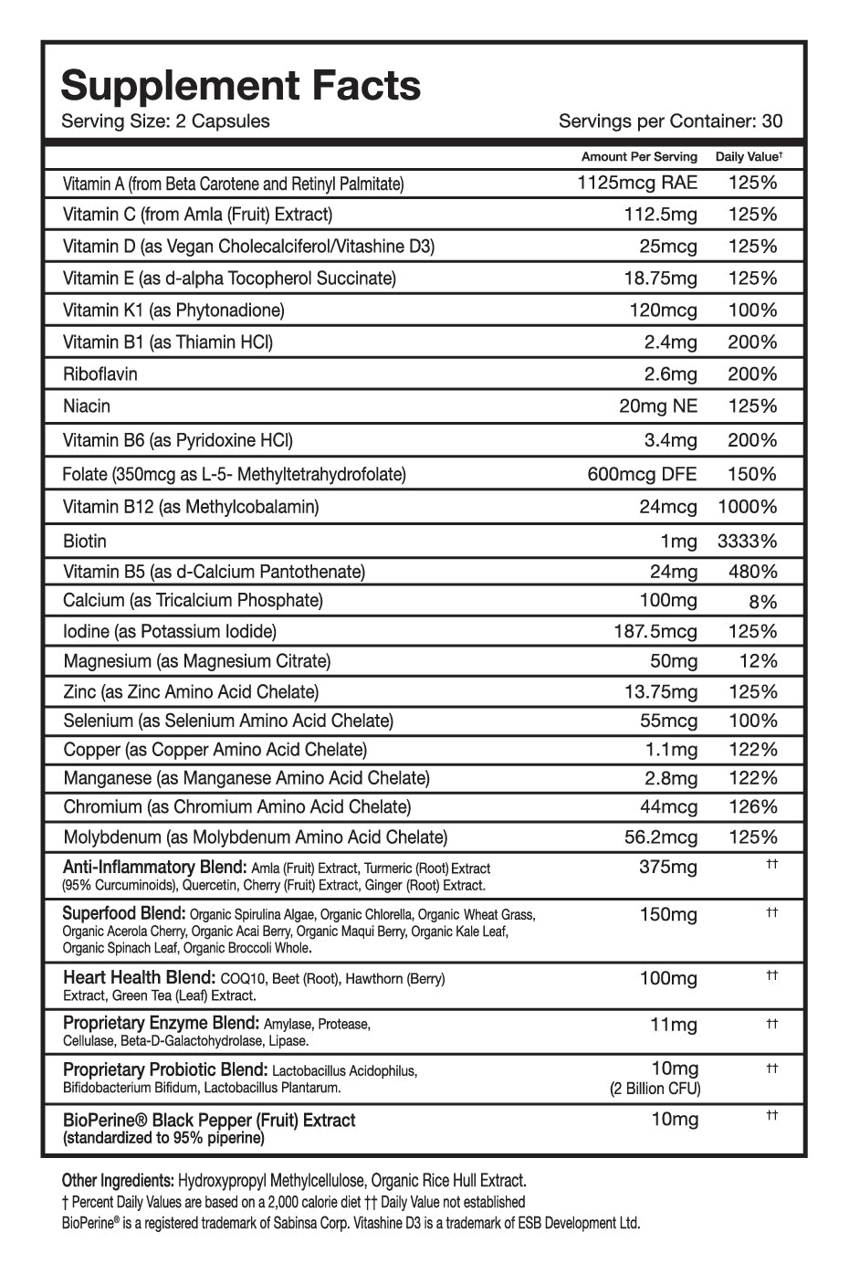 Superfood Multivitamin — 60 Pack