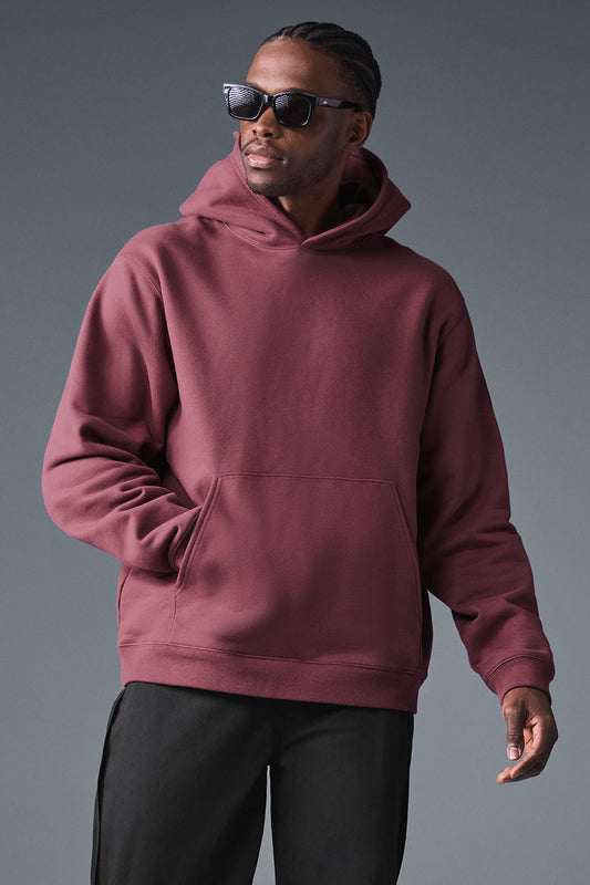 Renown Heavy Weight Hooded Sweatshirt — Burgundy Truffle