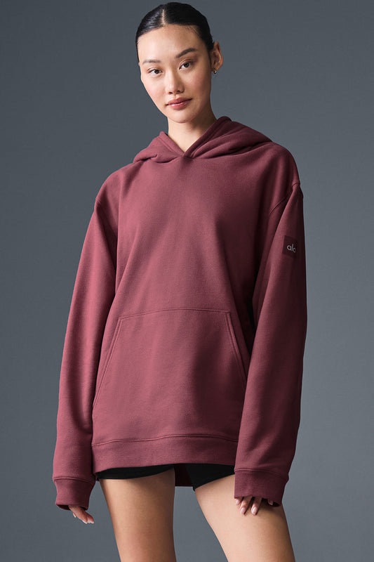 Renown Heavy Weight Hooded Sweatshirt — Burgundy Truffle