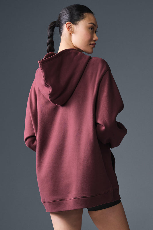 Renown Heavy Weight Hooded Sweatshirt — Burgundy Truffle