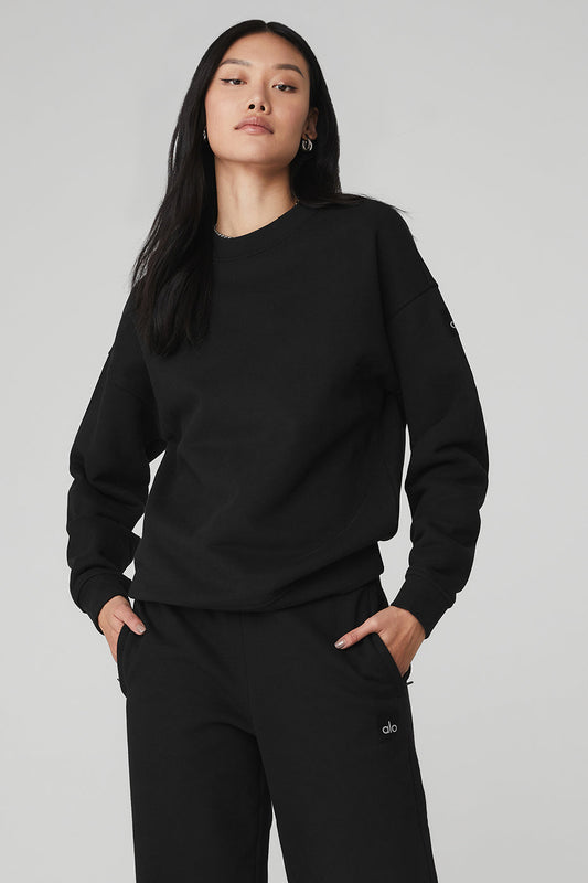 Renown Heavy Weight Crew Neck Crew Sweatshirt — Black
