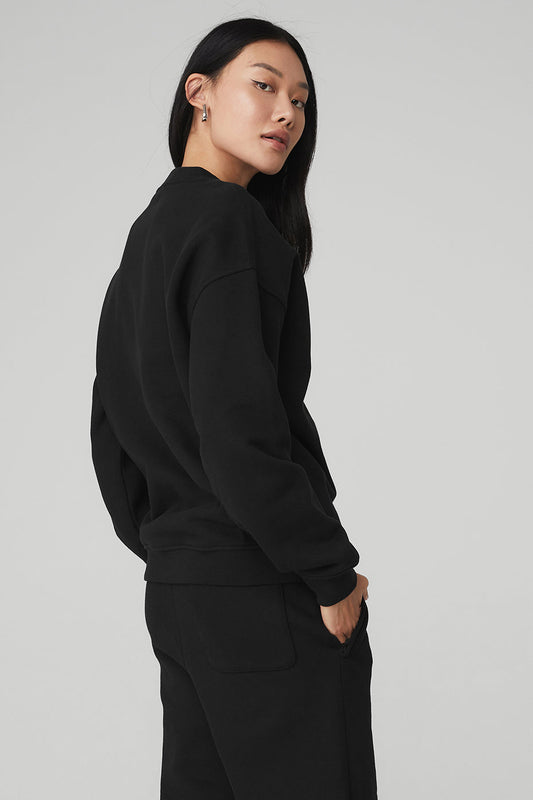 Renown Heavy Weight Crew Neck Crew Sweatshirt — Black