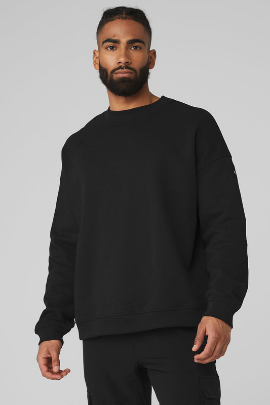 Renown Heavy Weight Crew Neck Crew Sweatshirt — Black