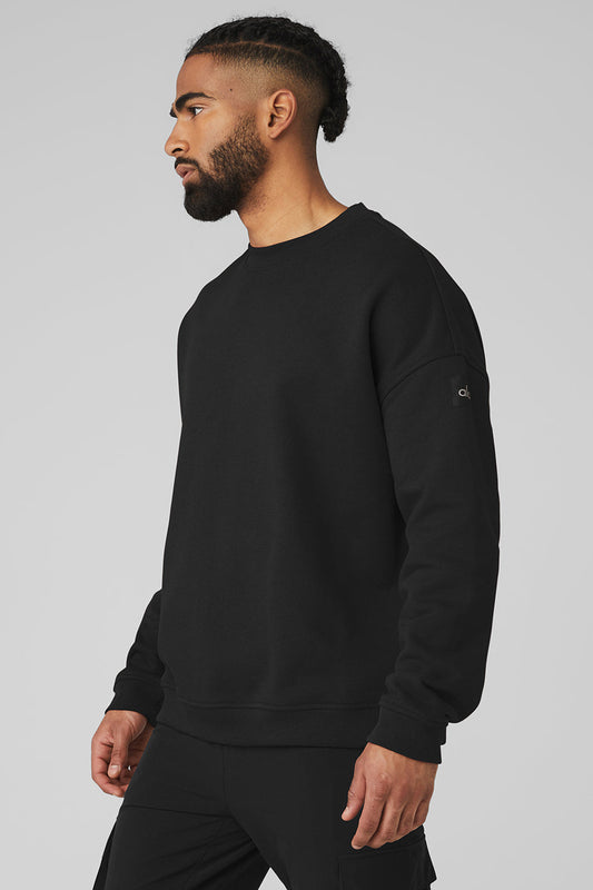 Renown Heavy Weight Crew Neck Crew Sweatshirt — Black
