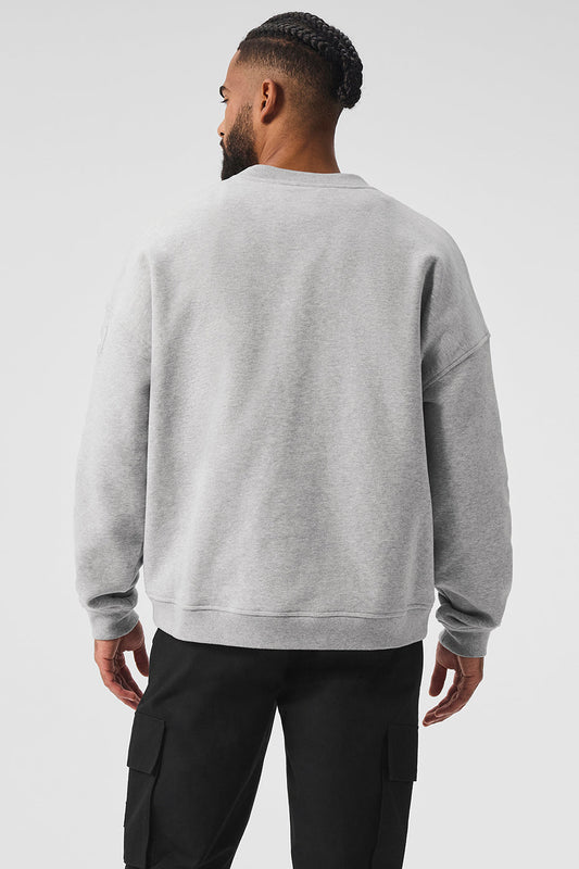 Renown Heavy Weight Crew Neck Crew Sweatshirt — Athletic Heather Grey