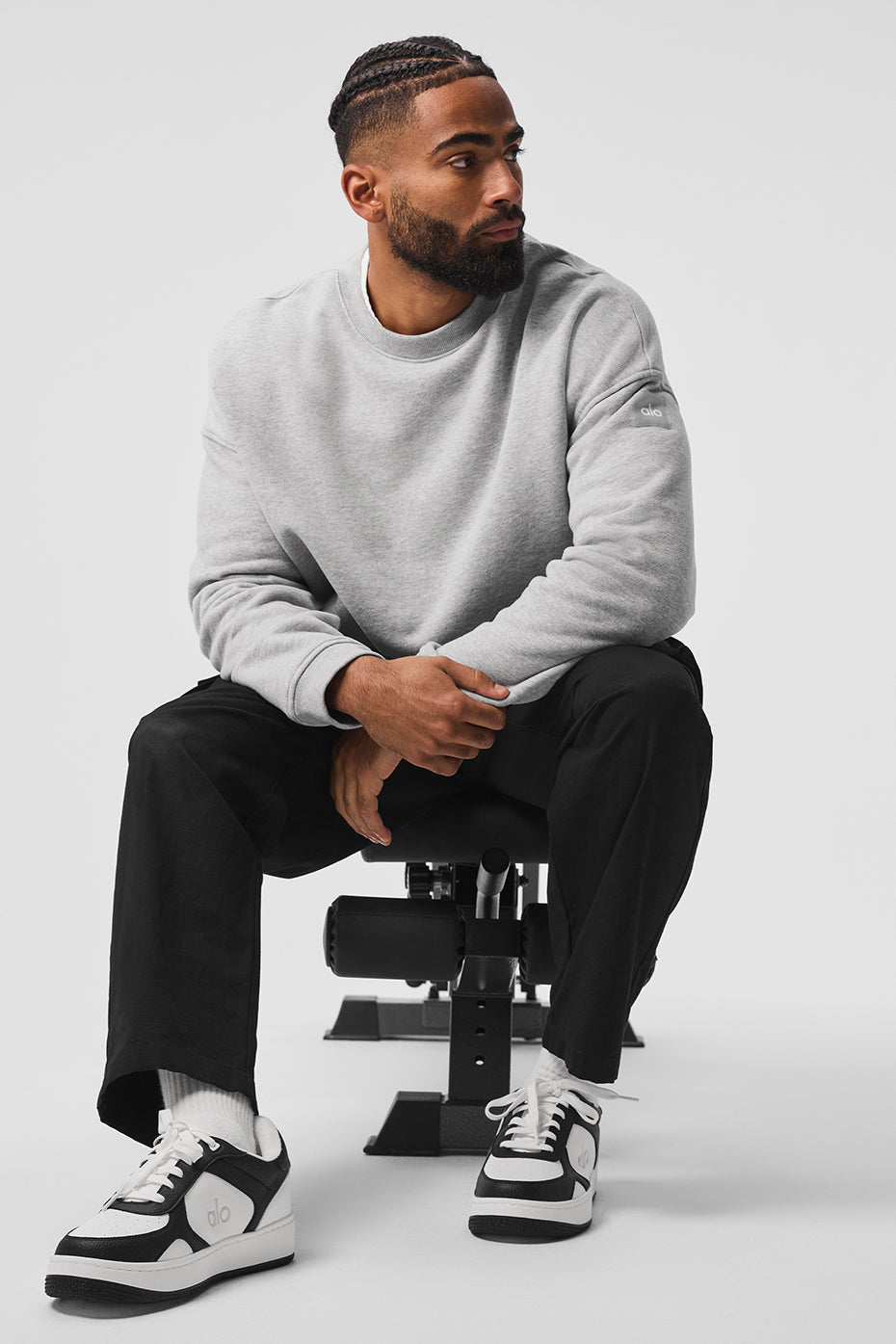 Renown Heavy Weight Crew Neck Crew Sweatshirt — Athletic Heather Grey