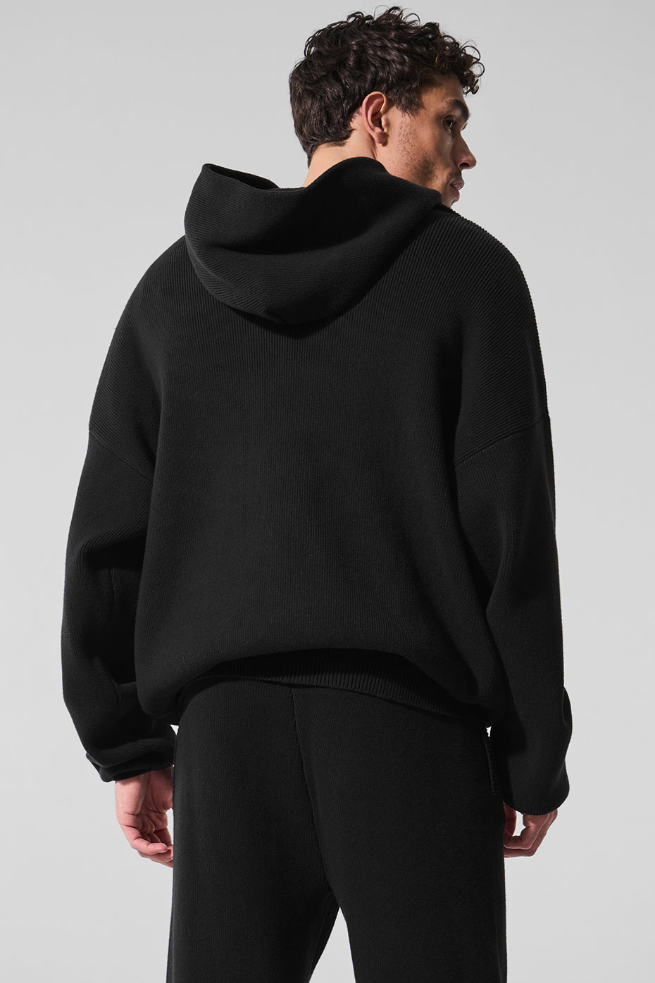 Scholar Hooded Sweater — Black