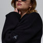 Scholar Hooded Sweater — Black