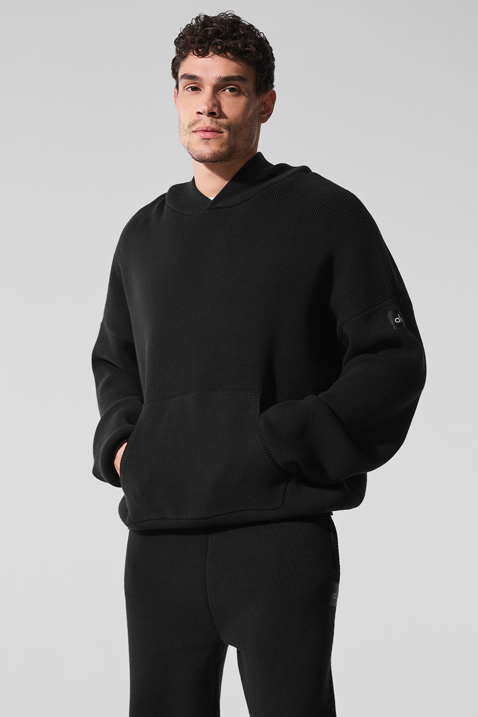Scholar Hooded Sweater — Black
