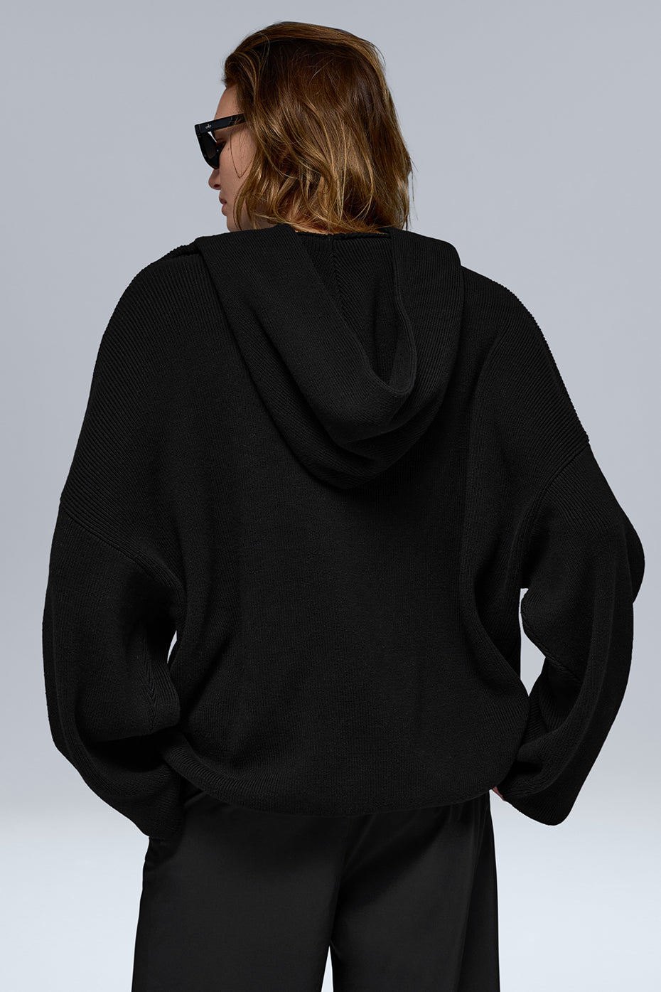 Scholar Hooded Sweater — Black