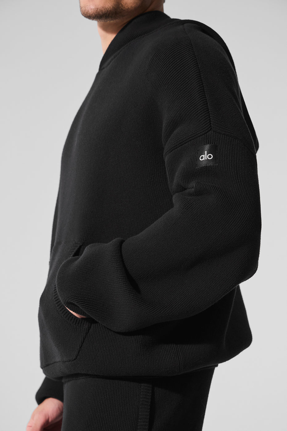 Scholar Hooded Sweater — Black