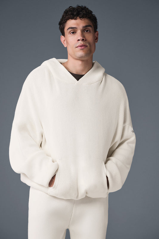 Scholar Hooded Sweater — Ivory
